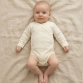 Double Breasted Baby Bodysuit Ecru (0-3 Months) - S001.5903