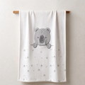 Peekaboo Bear Applique Baby Ribbed Blanket Grey - SP001.10009.40