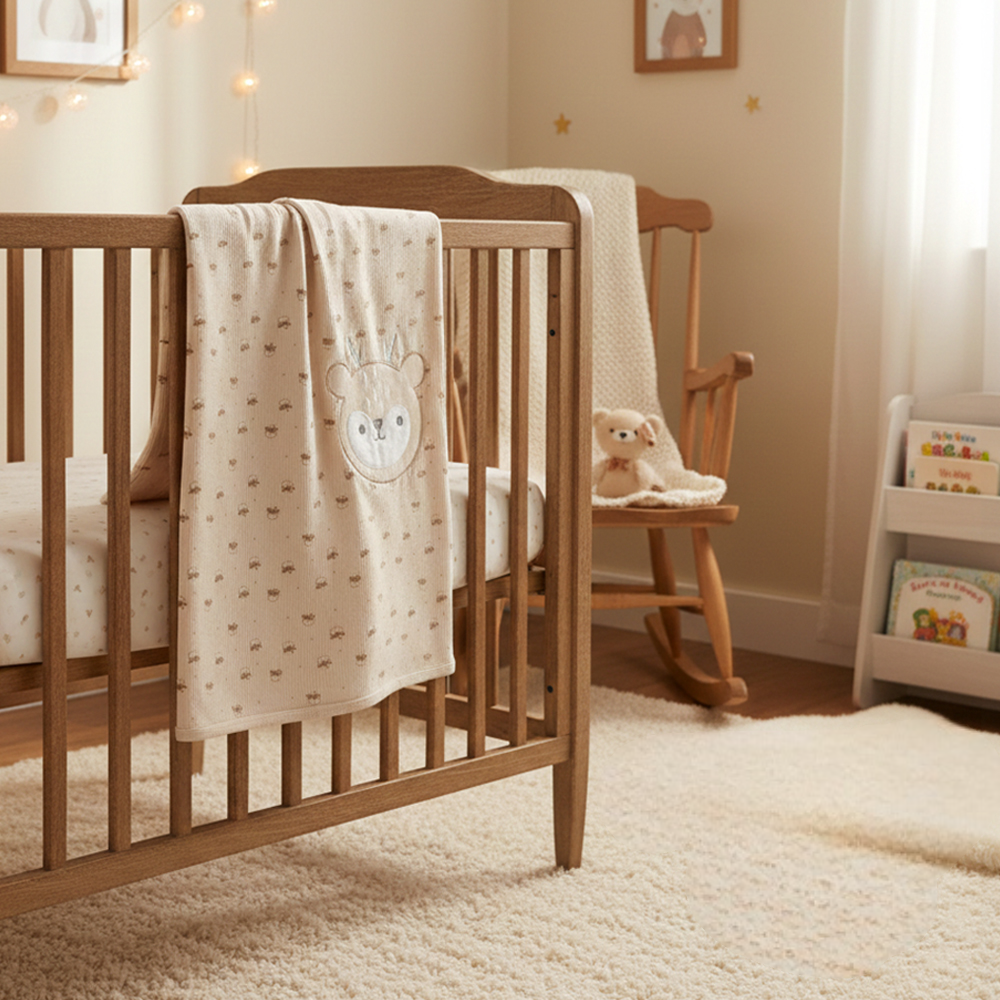 Sweet Dear Themed Baby Blanket Beige - SP001.110.12