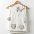 Happy Hippo Plush Cotton Baby Blanket Ecru - SP001.1160.10