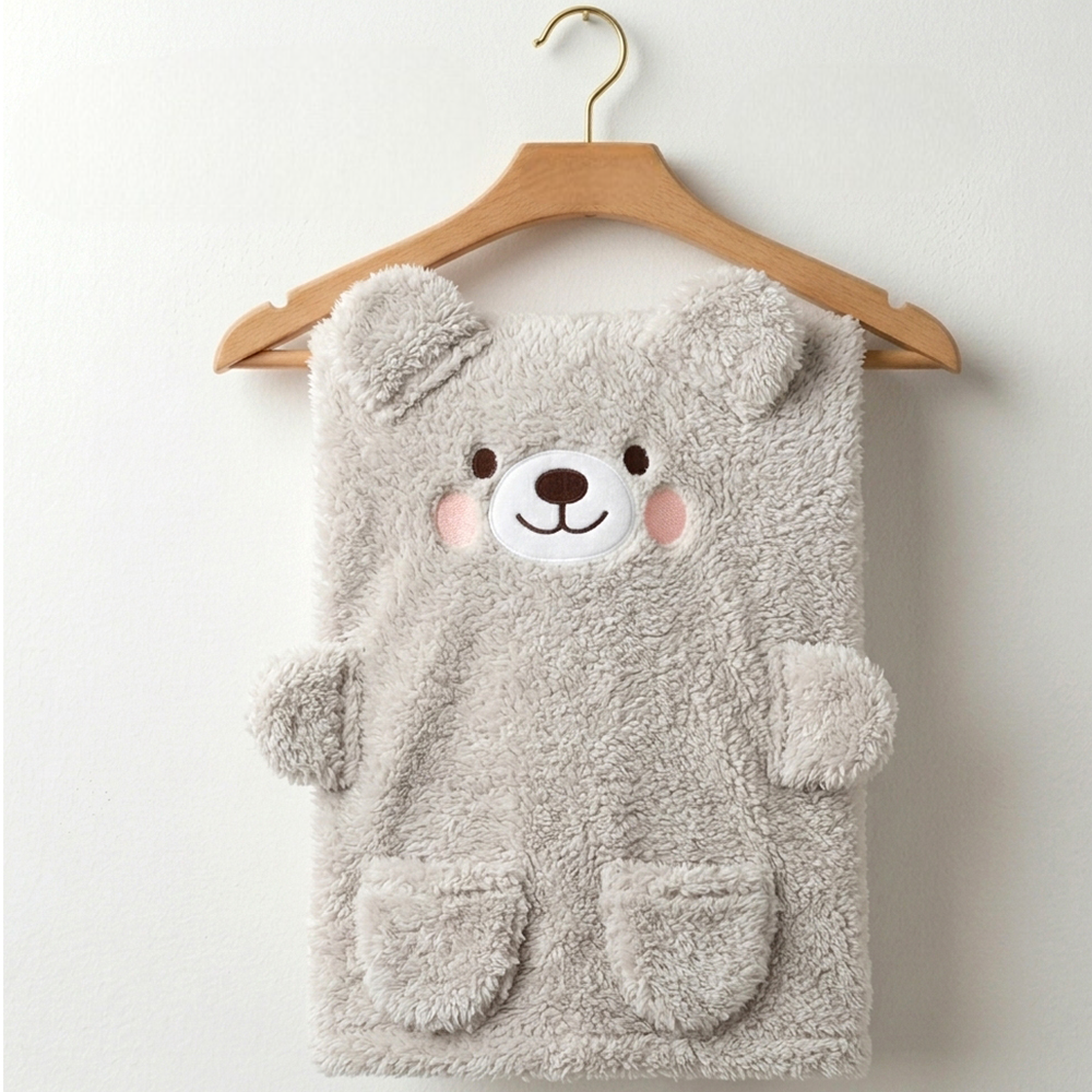 Teddy Bear Plush Cotton Baby Blanket Grey - SP001.1162.12