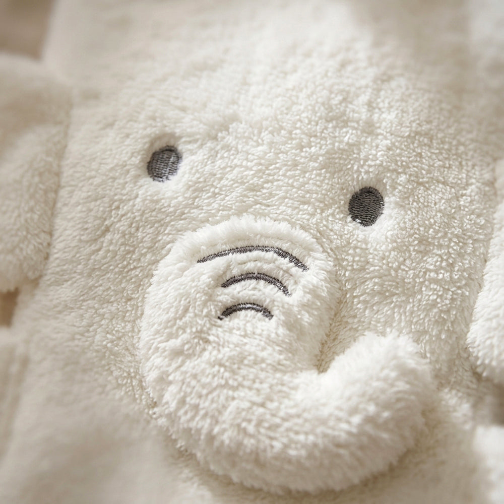 Little Elephant Plush Cotton Baby Blanket Ecru - SP001.1163.10