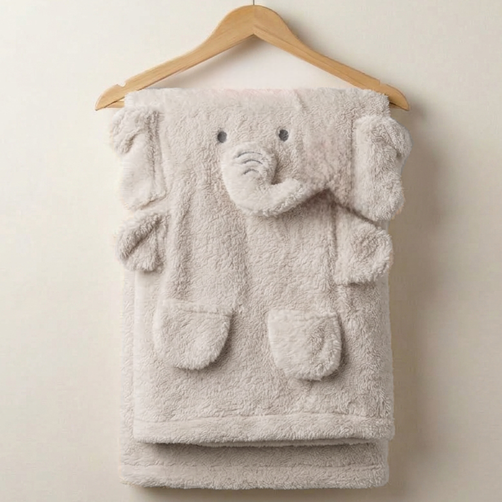 Little Elephant Plush Cotton Baby Blanket Grey - SP001.1163.12