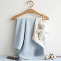 Double-Sided Waffle Muslin Quilted Baby Blanket Blue - SP001.1201.1