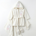 Bunny in a Hat Embroidery Cotton 4-Piece Baby Bathrobe Set Ecru (0-24 Months) - SP001.165