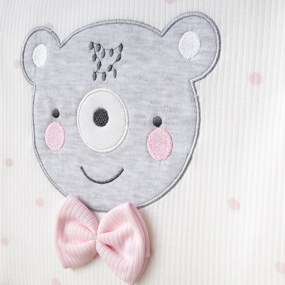 Polka Dot Bear Themed 10-Piece Newborn Welcome Set Baby Girl Pink (0-3 Months) - SP001.2107.2