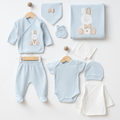 Rabbit Themed 10-Piece Newborn Welcome Set Baby Blue (0-3 Months) - SP001.2109.1