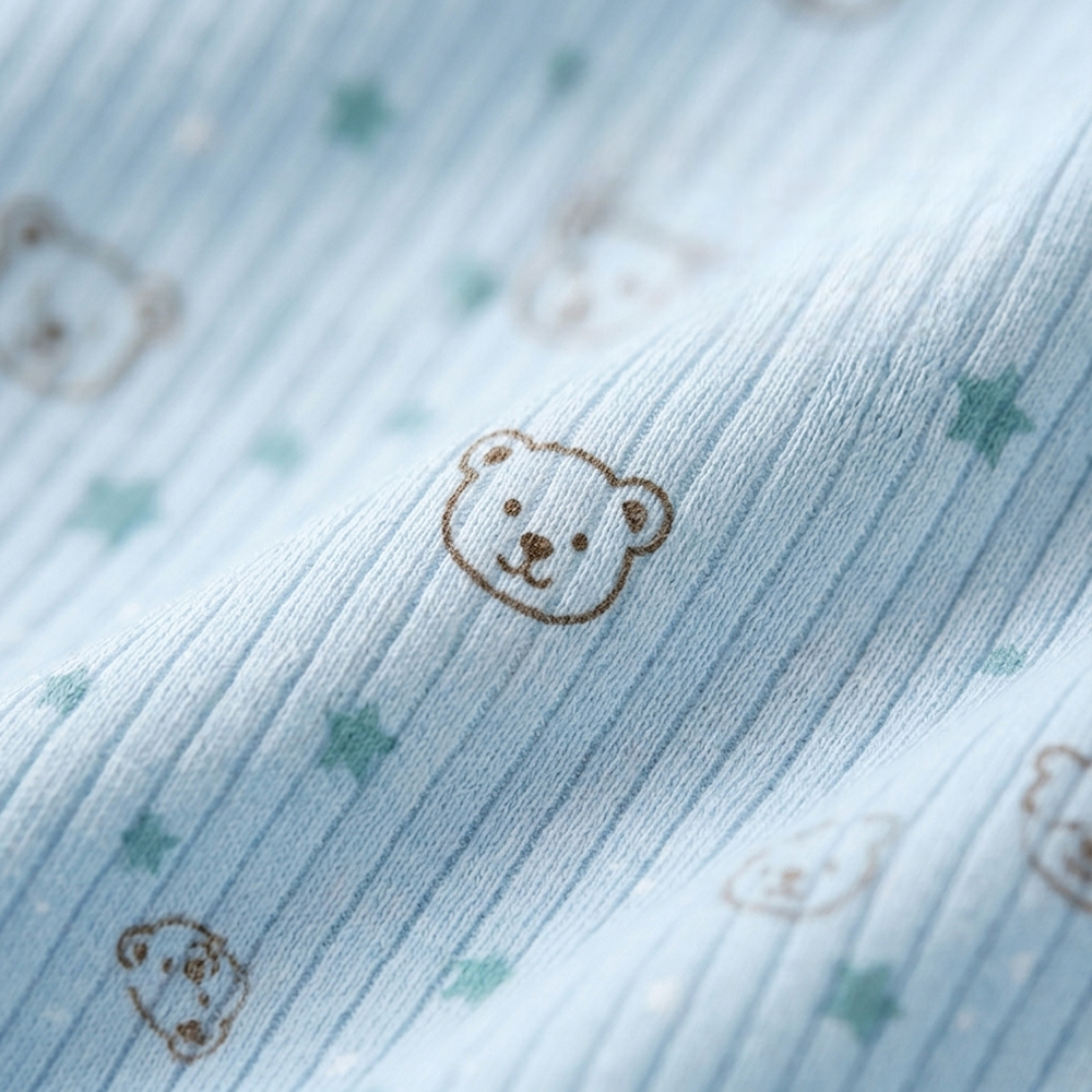 Star and Bear Cotton Baby Swaddle Blue - SP001.72102.1
