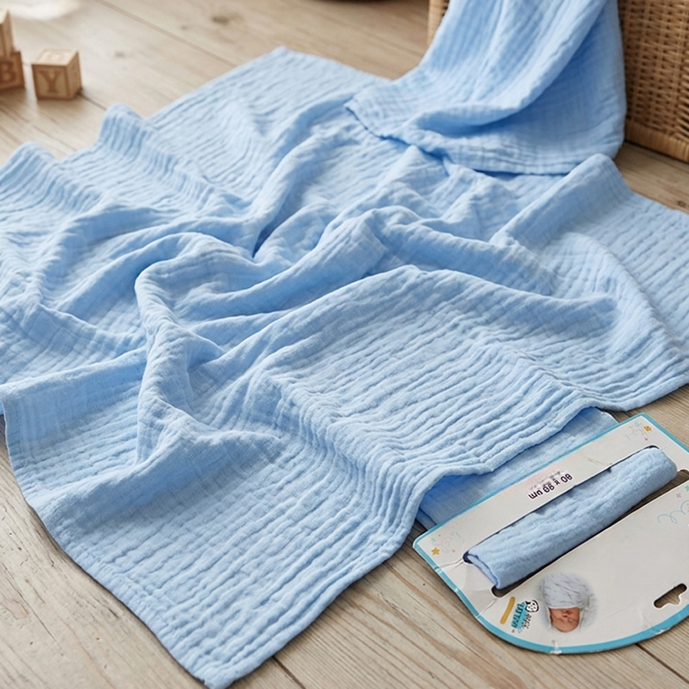 Soft Double-Layer Muslin Baby Blanket Blue - SP001.9211