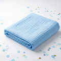 Soft Double-Layer Muslin Baby Blanket Blue - SP001.9211