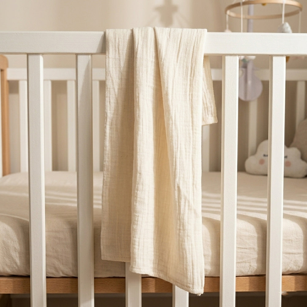 Soft Double-Layer Muslin Baby Blanket Ecru - SP001.9211