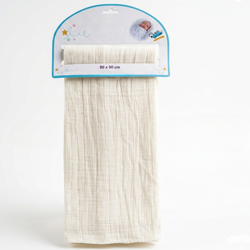 Soft Double-Layer Muslin Baby Blanket Ecru - SP001.9211