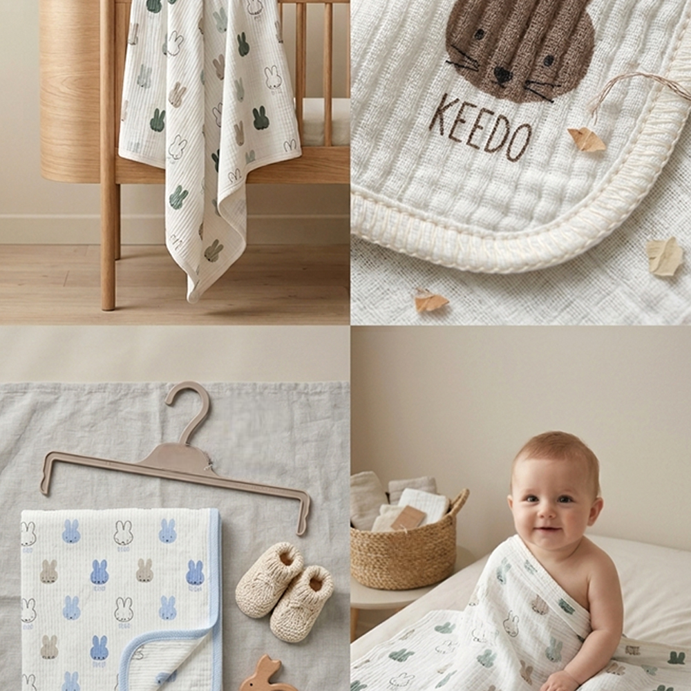 Rabbit Team Themed Baby Blanket Blue - SP001.9956