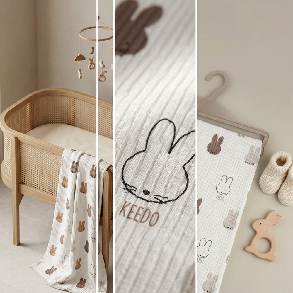 Rabbit Team Themed Baby Blanket Coffee - SP001.9956