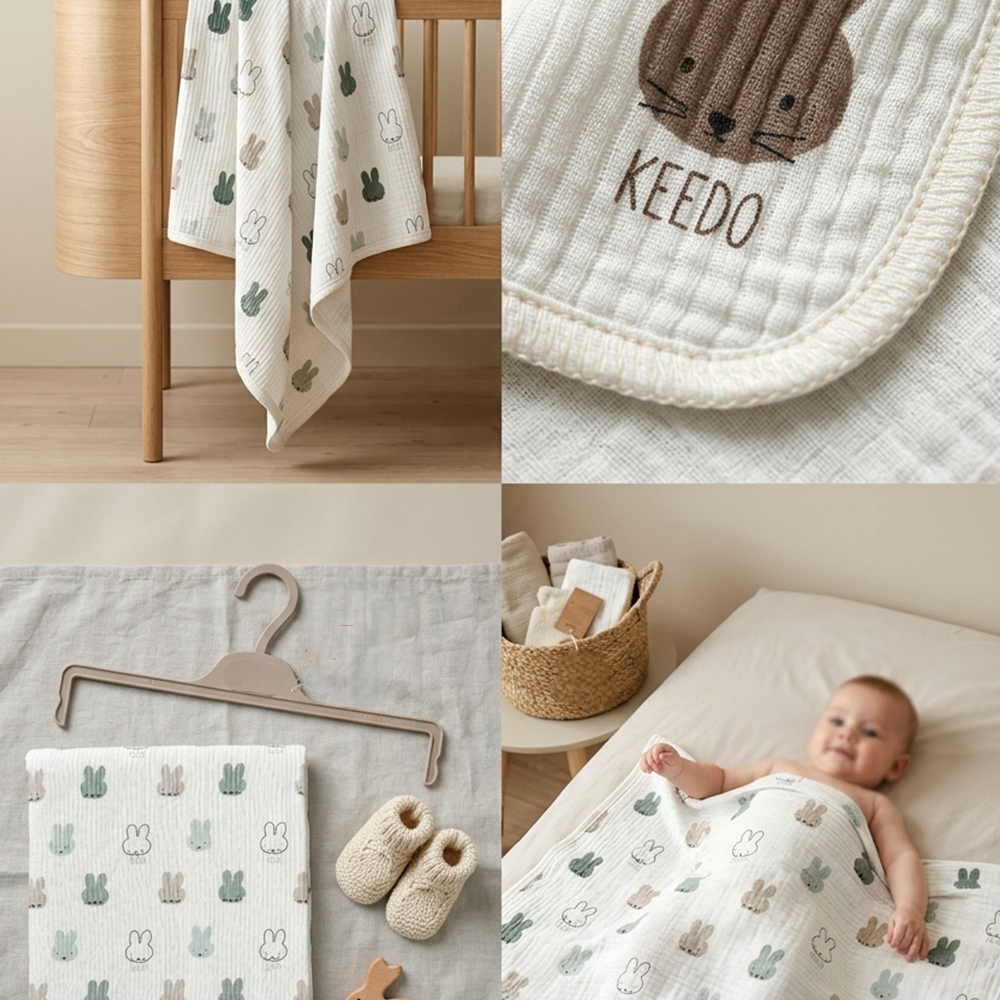 Rabbit Team Themed Baby Blanket Green - SP001.9956
